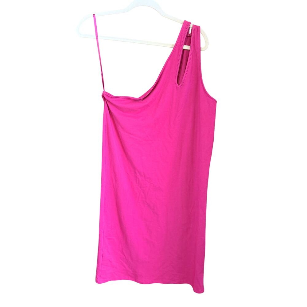 NWT torrid hot fuchsia pink one shoulder mini foxy dress plus size 2X bodycon